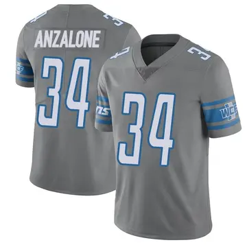 Nike Alex Anzalone Men's Limited Detroit Lions Color Rush Steel Vapor Untouchable Jersey