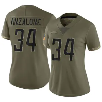 Nike Alex Anzalone Women's Limited Detroit Lions Olive 2022 Salute To Service Jersey