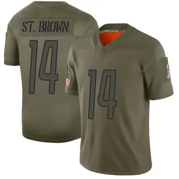 Nike Amon-Ra St. Brown Men's Limited Detroit Lions Camo 2019 Salute to Service Jersey