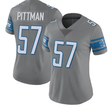 Nike Anthony Pittman Women's Limited Detroit Lions Color Rush Steel Jersey