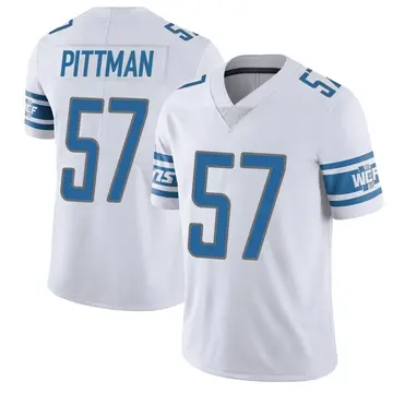 Nike Anthony Pittman Youth Limited Detroit Lions White Vapor Untouchable Jersey