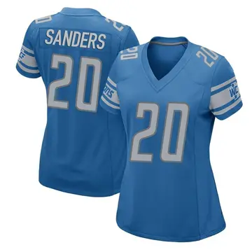 Nike Barry Sanders Women's Game Detroit Lions Blue Team Color Jersey