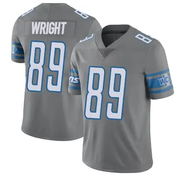 Nike Brock Wright Men's Limited Detroit Lions Color Rush Steel Vapor Untouchable Jersey