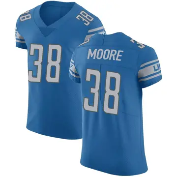 Nike C.J. Moore Men's Elite Detroit Lions Blue Team Color Vapor Untouchable Jersey
