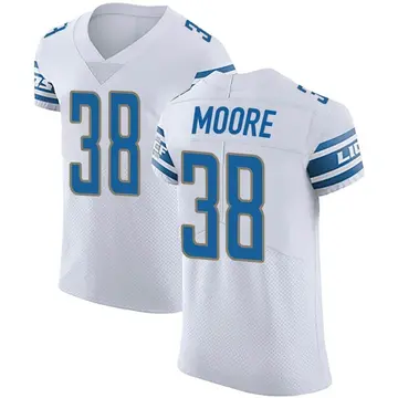 Nike C.J. Moore Men's Elite Detroit Lions White Vapor Untouchable Jersey