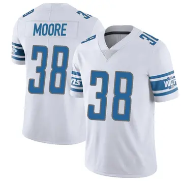 Nike C.J. Moore Men's Limited Detroit Lions White Vapor Untouchable Jersey