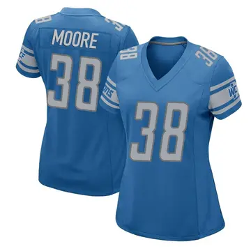 Nike C.J. Moore Women's Game Detroit Lions Blue Team Color Jersey