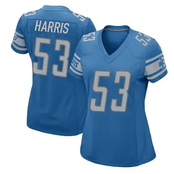Nike Charles Harris Women's Game Detroit Lions Blue Team Color Jersey