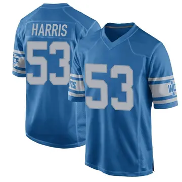 Nike Charles Harris Youth Game Detroit Lions Blue Throwback Vapor Untouchable Jersey