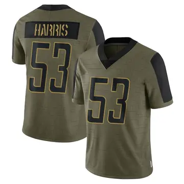 Nike Charles Harris Youth Limited Detroit Lions Olive 2021 Salute To Service Jersey
