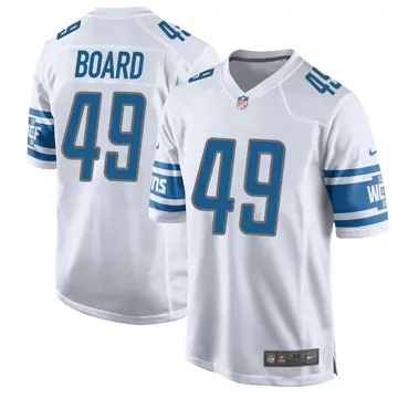 Nike Chris Board Youth Game Detroit Lions White Jersey