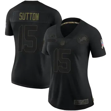 Nike Corey Sutton Women's Limited Detroit Lions Black 2020 Salute To Service Jersey