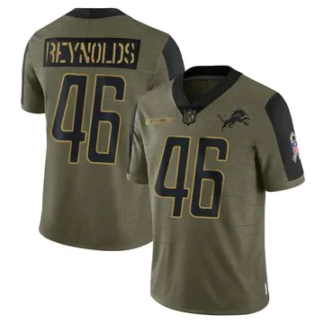 Nike Craig Reynolds Youth Limited Detroit Lions Olive 2021 Salute To Service Jersey