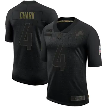 Nike DJ Chark Men's Limited Detroit Lions Black 2020 Salute To Service Jersey