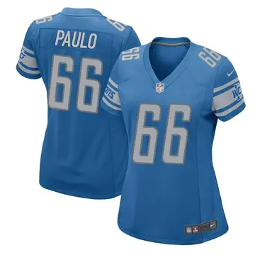 Nike Darrin Paulo Women's Game Detroit Lions Blue Team Color Jersey