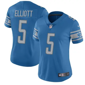Nike DeShon Elliott Women's Limited Detroit Lions Blue Team Color Vapor Untouchable Jersey
