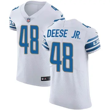 Nike Derrick Deese Jr. Men's Elite Detroit Lions White Vapor Untouchable Jersey