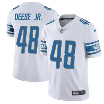 Nike Derrick Deese Jr. Men's Limited Detroit Lions White Vapor Untouchable Jersey