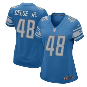 Nike Derrick Deese Jr. Women's Game Detroit Lions Blue Team Color Jersey