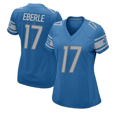 Nike Dominik Eberle Women's Game Detroit Lions Blue Team Color Jersey