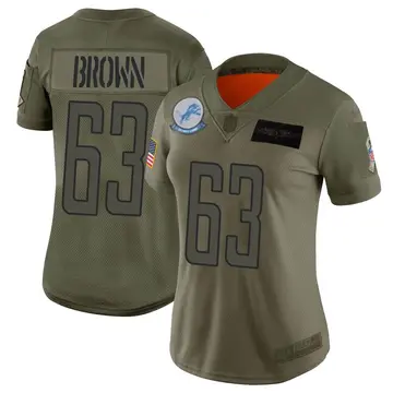 Nike Evan Brown Women's Limited Detroit Lions Camo 2019 Salute to Service Jersey