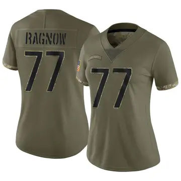 Nike Frank Ragnow Women's Limited Detroit Lions Olive 2022 Salute To Service Jersey