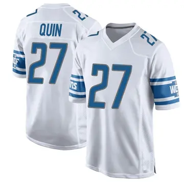 Nike Glover Quin Men's Game Detroit Lions White Jersey