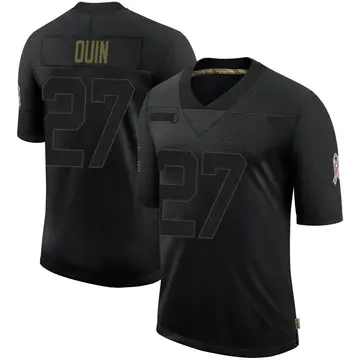 Nike Glover Quin Men's Limited Detroit Lions Black 2020 Salute To Service Jersey