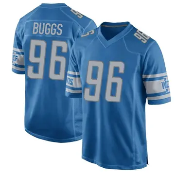 Nike Isaiah Buggs Men's Game Detroit Lions Blue Team Color Jersey