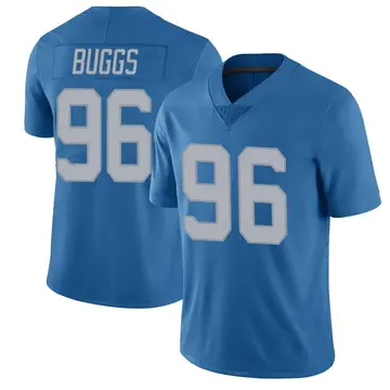 Nike Isaiah Buggs Men's Limited Detroit Lions Blue Throwback Vapor Untouchable Jersey