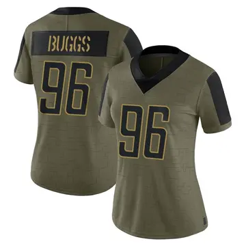 Nike Isaiah Buggs Women's Limited Detroit Lions Olive 2021 Salute To Service Jersey
