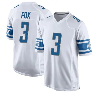 Nike Jack Fox Youth Game Detroit Lions White Jersey