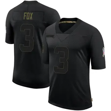Nike Jack Fox Youth Limited Detroit Lions Black 2020 Salute To Service Jersey