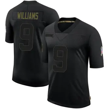 Nike Jameson Williams Men's Limited Detroit Lions Black 2020 Salute To Service Jersey