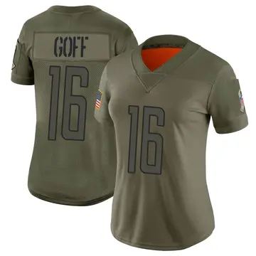 Nike Jared Goff Women's Limited Detroit Lions Camo 2019 Salute to Service Jersey