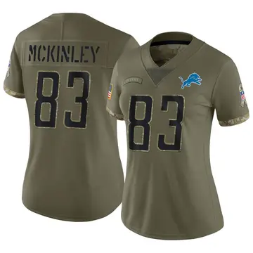 Nike Javon McKinley Women's Limited Detroit Lions Olive 2022 Salute To Service Jersey