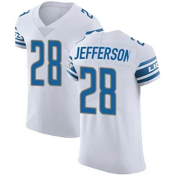 Nike Jermar Jefferson Men's Elite Detroit Lions White Vapor Untouchable Jersey