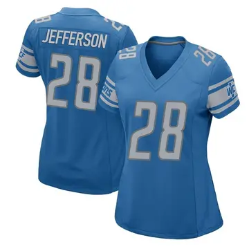 Nike Jermar Jefferson Women's Game Detroit Lions Blue Team Color Jersey