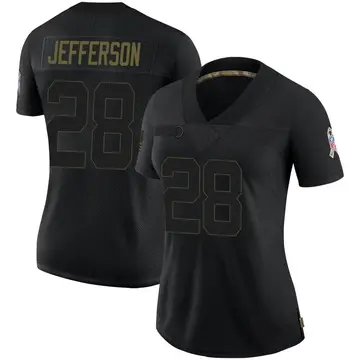 Nike Jermar Jefferson Women's Limited Detroit Lions Black 2020 Salute To Service Jersey