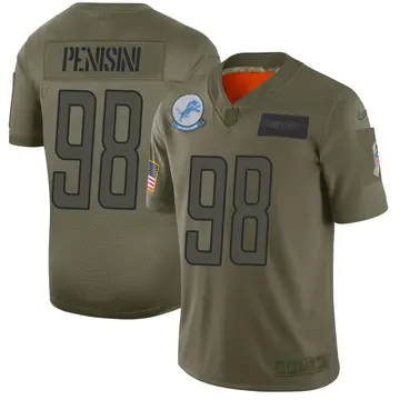 Nike John Penisini Men's Limited Detroit Lions Camo 2019 Salute to Service Jersey