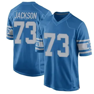 Nike Jonah Jackson Youth Game Detroit Lions Blue Throwback Vapor Untouchable Jersey