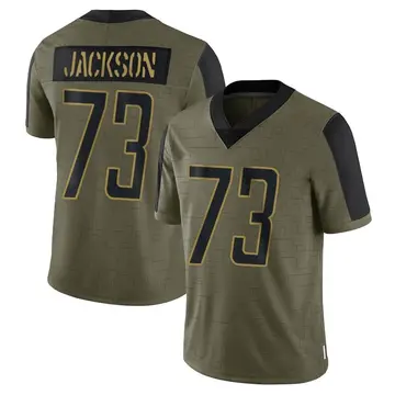 Nike Jonah Jackson Youth Limited Detroit Lions Olive 2021 Salute To Service Jersey
