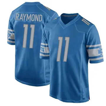 Nike Kalif Raymond Men's Game Detroit Lions Blue Team Color Jersey