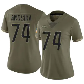 Nike Kayode Awosika Women's Limited Detroit Lions Olive 2022 Salute To Service Jersey