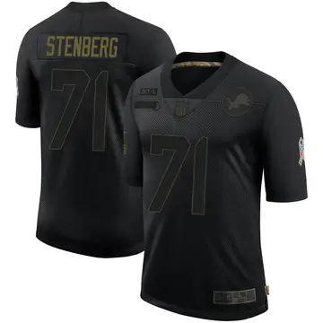 Nike Logan Stenberg Youth Limited Detroit Lions Black 2020 Salute To Service Jersey