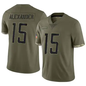 Nike Maurice Alexander Men's Limited Detroit Lions Olive 2022 Salute To Service Jersey