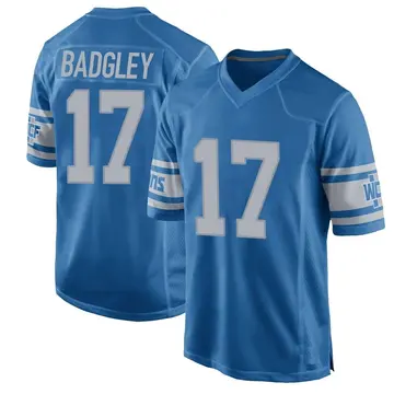 Nike Michael Badgley Youth Game Detroit Lions Blue Throwback Vapor Untouchable Jersey