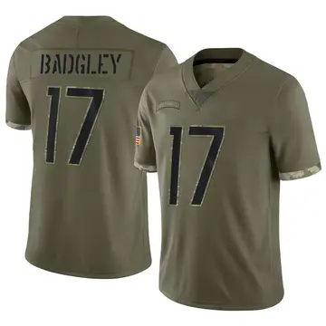 Nike Michael Badgley Youth Limited Detroit Lions Olive 2022 Salute To Service Jersey