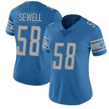 Nike Penei Sewell Women's Limited Detroit Lions Blue Team Color Vapor Untouchable Jersey