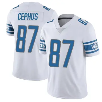 Nike Quintez Cephus Men's Limited Detroit Lions White Vapor Untouchable Jersey